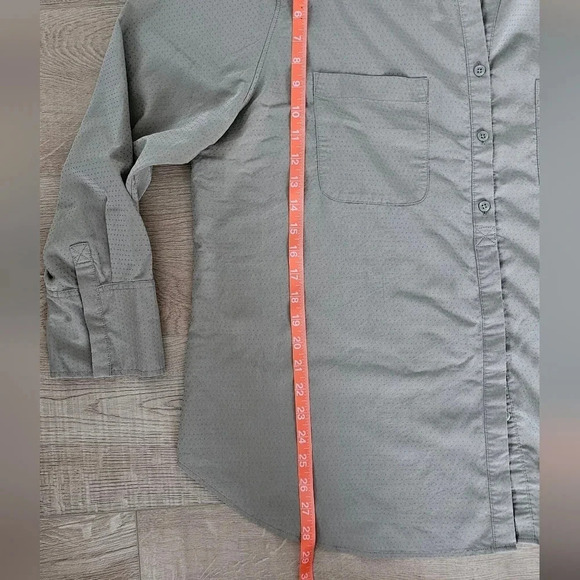 CHICO'S WOMEN SIZE  4 OLIVE GREEN SHIRT - Picture 5 of 8